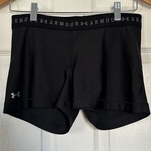 Under Armour Heat Gear Compression Shorts Size L Black